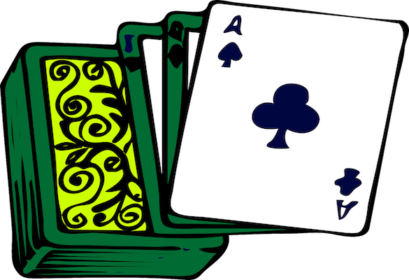 drawing of a pack of playing cards