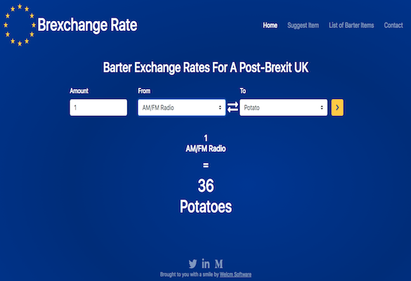 brexchangerate homepage screenshot