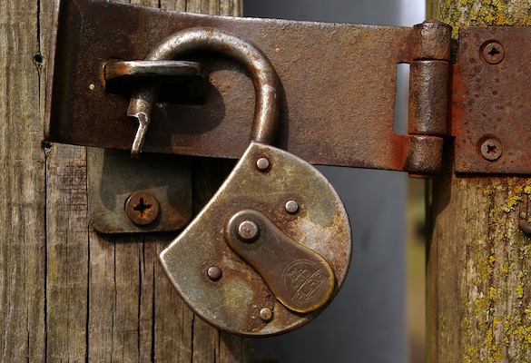 padlock on gate