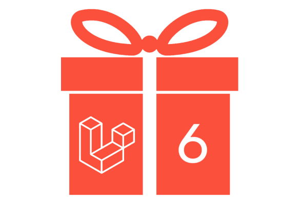 laravel 6 logo on gift box